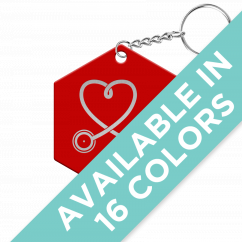 Steth Heart Hexagon Keychain